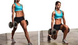dumbbell lunges uitvoering