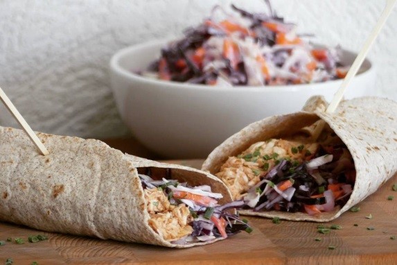 wraps pulled chicken